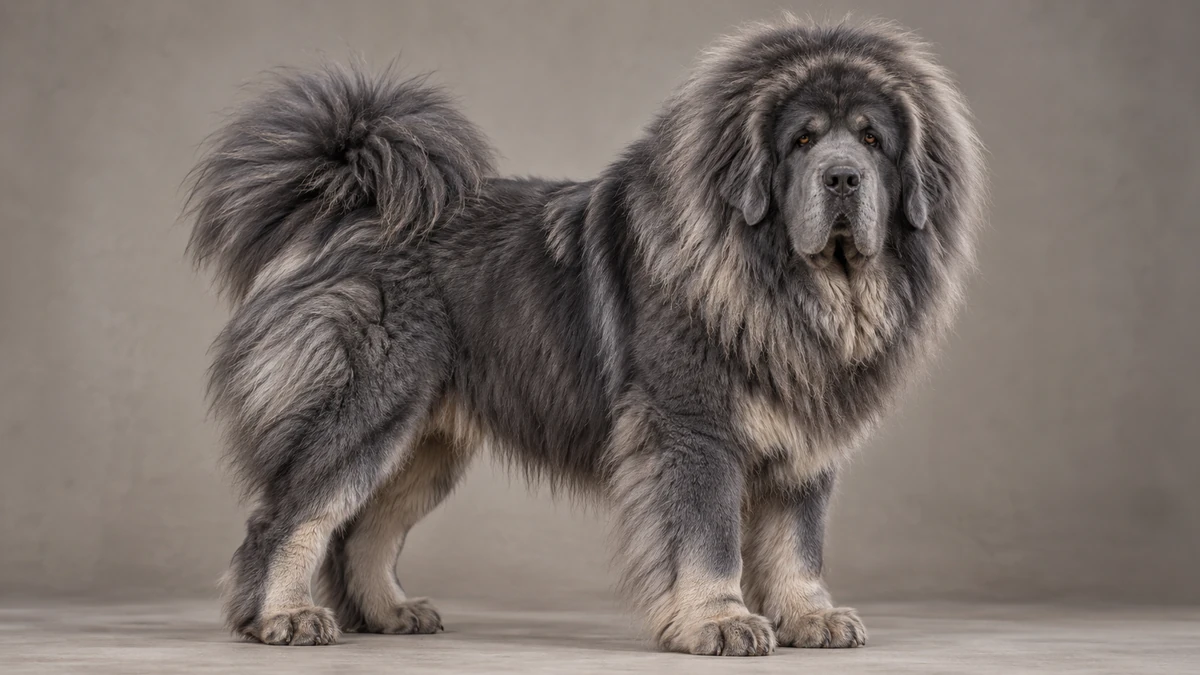 Tibet Mastifi köpek — mavi-gri (nadir) renk